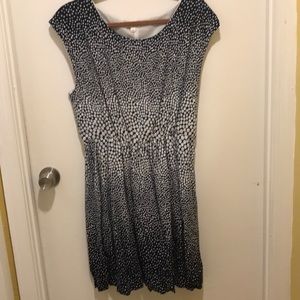 Blue polkadotted dress